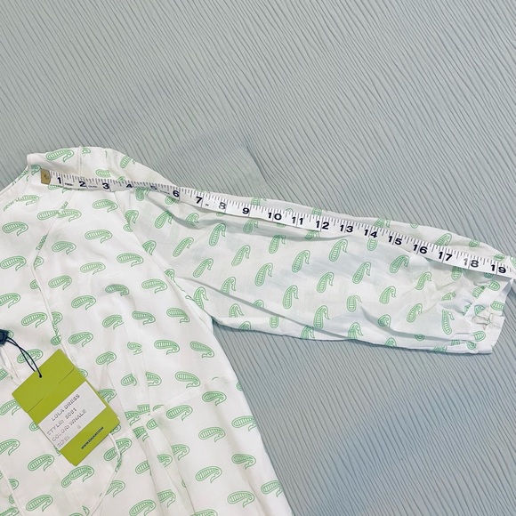 NWT Elizabeth McKay Lola Dress Whales / Green and White / Size 6 - Picture 10 of 11